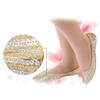 1Pair Womens Ballerina Bling Metallic Comfortable Flats Roll Up Walking Shoes Sequin House Slippers For Women Size S(Golden) view 3