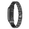 Chic Bling Bands Compatible with Fitbit Charge 4/Charge 3/Charge 3 SE Fitness Tracker,Rhinestone Dressy Bracelet Stainless Steel Metal Replacement Strap for Wristbands Jewelry Strap Women view 1