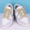 Booyckiy Flat Colorful Fashion Shoelaces, 5/16" Rainbow Stripe Shoe Laces for Sneakers Gem Rainbow 31inch (80cm) view 3