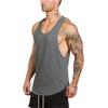 XUETON Mens Gym Muscle Tank Short Sleeve Cut Bodybuilding Tranining Fitness Athletic Tops Casual Fitted Tanks(Grey,XX-Large) view 3