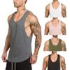 XUETON Mens Gym Muscle Tank Short Sleeve Cut Bodybuilding Tranining Fitness Athletic Tops Casual Fitted Tanks(Grey,XX-Large) view 4