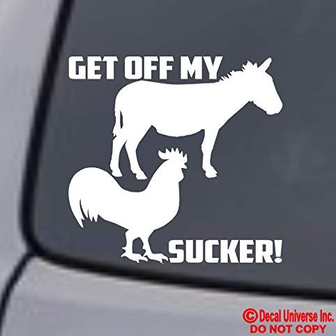 ONDIAN Cock Sucker! Vinyl Decal Sticker Car Back Window Bumper FunnyQ
