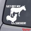 ONDIAN Cock Sucker! Vinyl Decal Sticker Car Back Window Bumper FunnyQ view 1