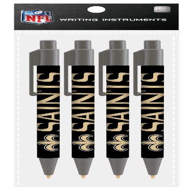 Match Up Promotions NFL 4 Pack Team Cool Color Pens (New Orleans Saints)