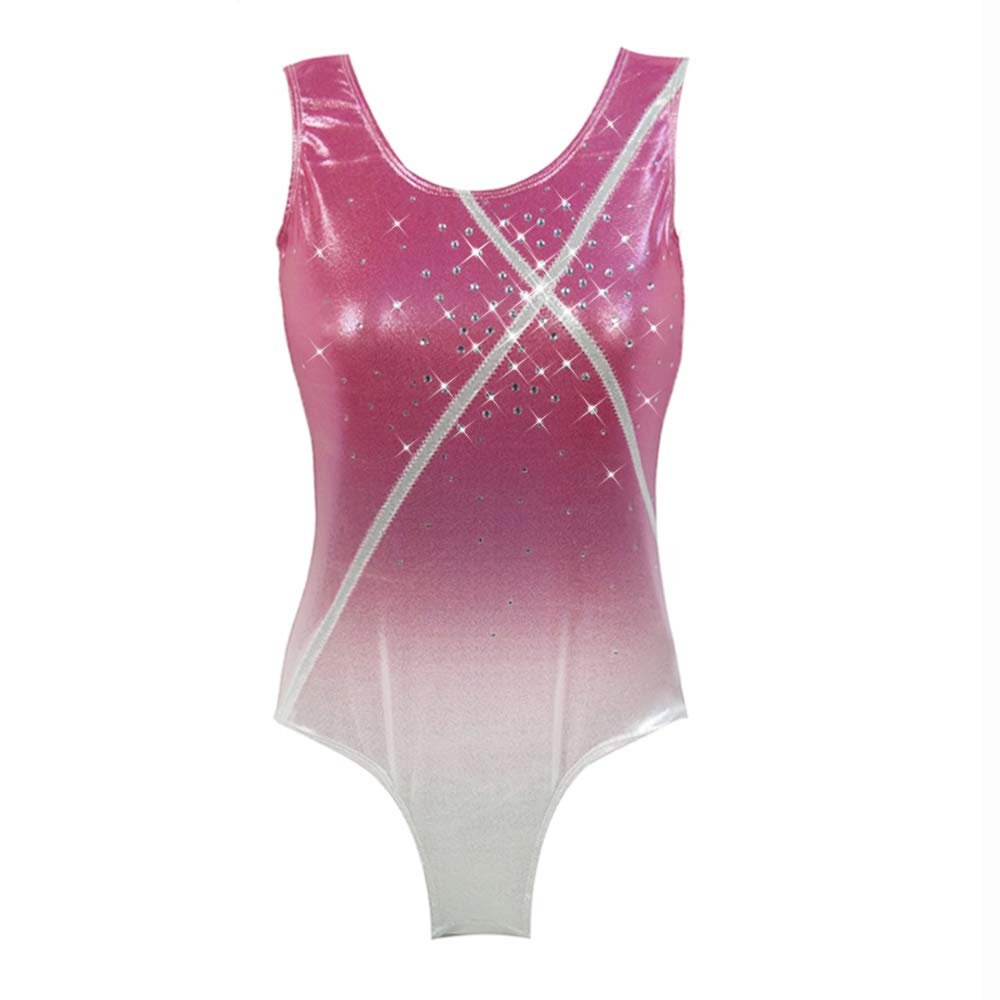 LIUHUO Gymnastics Leotards Girls Shiny Metallic Fabric Women Gmnastics Costumes Rhinestones