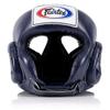 Fairtex Full Head Guard | Premium Handcrafted Headgear with 3-Layer Padding| Lightweight | Sleek Design for Optimal Movement | Extra Protection | Secure Fit with Adjustable Straps (Blue-Large) view 2