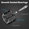 corki Extra Large Mountain Bike Pedals Flat, Aluminum Alloy MTB Pedals Platform 9/16" Black view 4