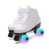 Adult Roller Skates High Top Indoor Outdoor Quad Skates White 6 M US Women view 1