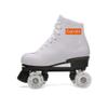 Adult Roller Skates High Top Indoor Outdoor Quad Skates White 6 M US Women view 2