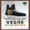 Trends International NHL Vegas Golden Knights - Drip Skate 20 Wall Poster, 14.725" x 22.375", Mahogany Framed Version view 1