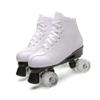 Adult Roller Skates High Top Indoor Outdoor Quad Skates White 8 M US Women view 1
