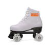 Adult Roller Skates High Top Indoor Outdoor Quad Skates White 8 M US Women view 2