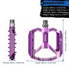 corki Extra Large Mountain Bike Pedals Flat, Aluminum Alloy MTB Pedals Platform 9/16" Purple view 2