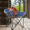 OUTDOOR LIVING SUNTIME Sofa Chair, Oversize Padded Moon Leisure Portable Stable Comfortable Folding Chair for Camping, Hiking, Carry Bag (Denim) view 2