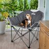 OUTDOOR LIVING SUNTIME Sofa Chair, Oversize Padded Moon Leisure Portable Stable Comfortable Folding Chair for Camping, Hiking, Carry Bag (Gray) view 2