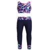 Moily Big Girls Two Piece Athletic Outfit Sweetheart Racer Back Top with Leggings for Gymnastics/Dance/Sports Floral Rose 14 view 1