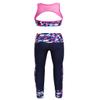 Moily Big Girls Two Piece Athletic Outfit Sweetheart Racer Back Top with Leggings for Gymnastics/Dance/Sports Floral Rose 14 view 2
