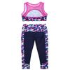 Moily Big Girls Two Piece Athletic Outfit Sweetheart Racer Back Top with Leggings for Gymnastics/Dance/Sports Floral Rose 14 view 4