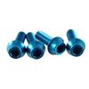 Wolf Tooth Precision Anodized Water Bottle Cage Bolts - 4 Pcs. Teal view 1