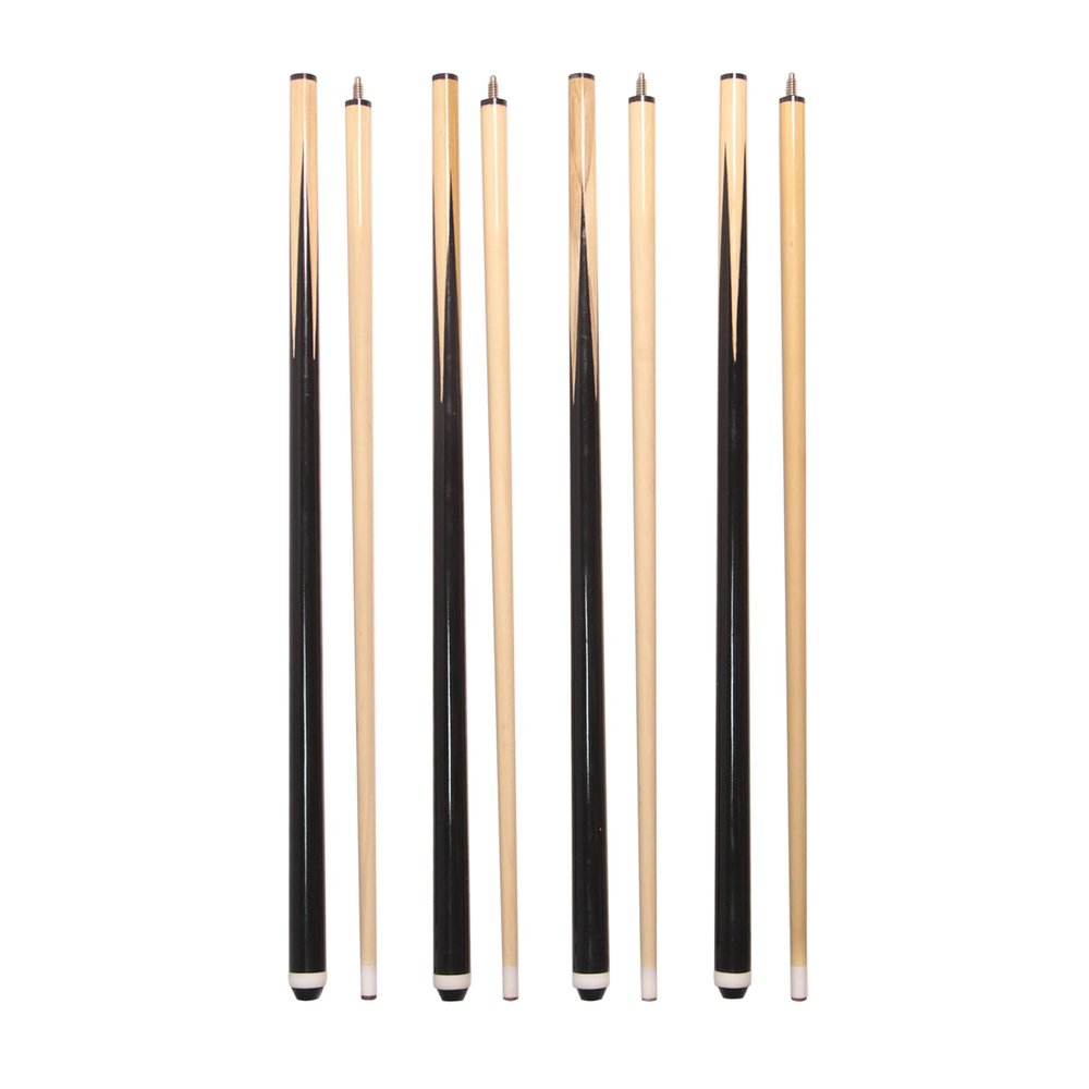 Phantasilet Pool Sticks 2-Piece 58 Inch Wooden Billiard Cue Hard Wood Pool Cues 19-21 oz Economic Cues Good for House and Bar Use American Pool Game Practice Cues for Begginer Starters, Set of 4