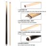 Phantasilet Pool Sticks 2-Piece 58 Inch Wooden Billiard Cue Hard Wood Pool Cues 19-21 oz Economic Cues Good for House and Bar Use American Pool Game Practice Cues for Begginer Starters, Set of 4 view 3