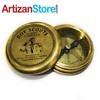 ARTIZANSTORE Brass American Compass with Leather Case-Pirate Compass,Inspirational Compass view 2