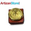 ARTIZANSTORE Brass American Compass with Leather Case-Pirate Compass,Inspirational Compass view 3