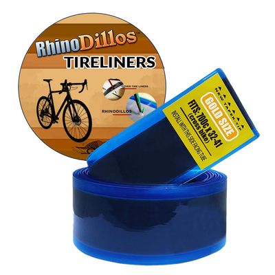 700c Bicycle Tire Liner for Cross Bikes 700 X 20  32-42c, no Package RhinoDillo Gold Single (1 Liner)