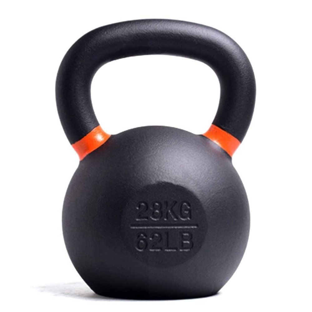 Kettlebells AGYH Cast Iron, Black Heavy-Duty Strength Training Fitness Equipment, Feel Comfortable 4kg/6kg/ 8kg/10kg/12kg/14kg/16kg/18kg/20kg/24kg/ 28kg (Size : 28kg/61.7lb)