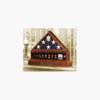 Presidential Pedestal Flag Medal Display - Walnut Material. view 1
