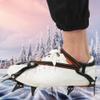 1 Pair Outdoor 12 Toothed Spring Claw Crampons Ski Ice Cleats Traction Snow Grips for Boots Shoes Women Men Kids Anti Slip Spikes for Hiking Fishing Walking Climbing view 4