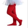 EVERSWE Girls Semi Opaque Footed Tights, Microfiber Tights (8-10, Red) view 1
