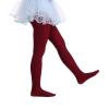 EVERSWE Girls Semi Opaque Footed Tights, Microfiber Tights (11-13, Wine Red) view 2