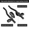 Bike Rest Handlebar, Bike Aero-Bar for Road Bike Mountain Bike, Aluminum Alloy Bicycle Handlebar Arm Rest Clip Split Vice Cycling TT Handlebar view 3