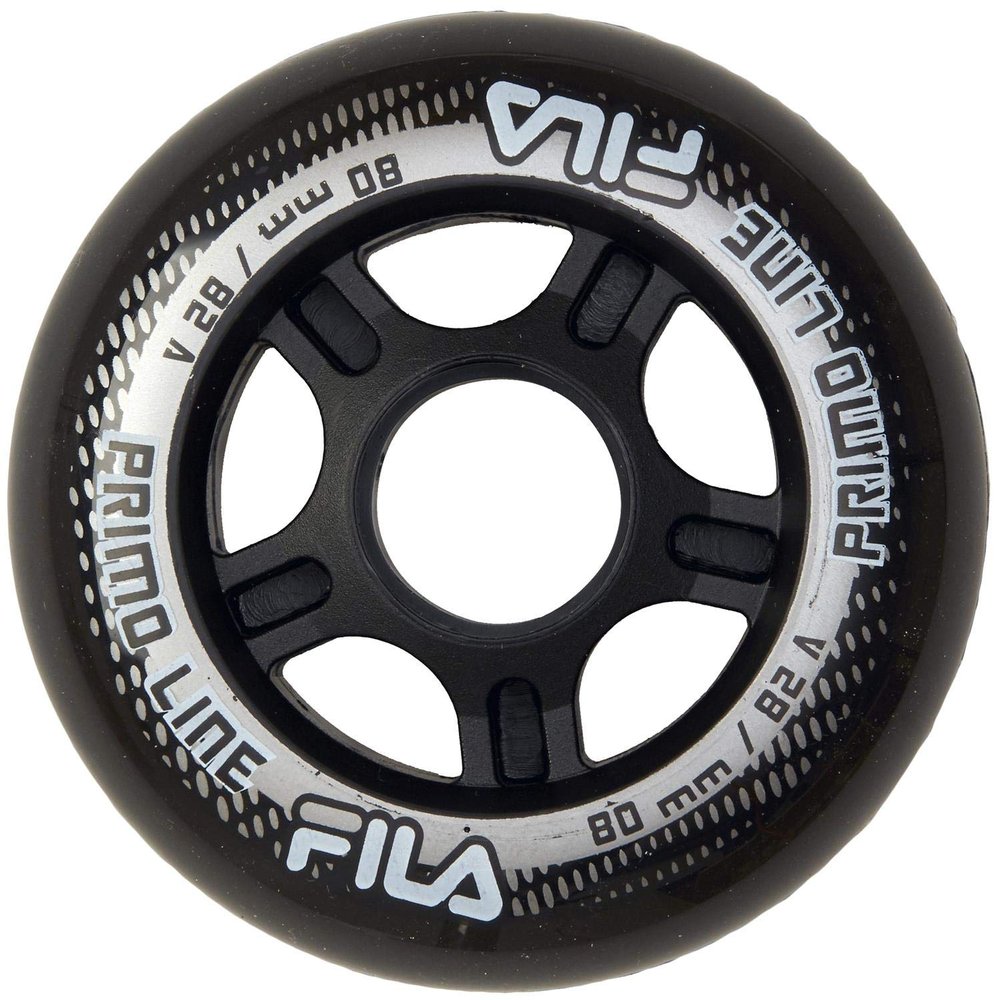 FILA SKATES Wheels, Unisex Children Roller Set, Unisex - Children, 60760297, Black, 80mm/82A