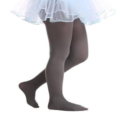 EVERSWE Girls Semi Opaque Footed Tights, Microfiber Tights (11-13, Grey)