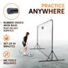 Soccer Rebounder Net Feet Practice Soccer Training Equipment | Portable, Easy Assembly, Steel Frame | Perfect for Practicing Backyard Volley, Solo Training,Kickback, Passing, Pitchback (12x6 Feet) view 2