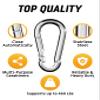 Carabiner Clip 5 Pack - Multipurpose Heavy Duty Carabiner - Carabeaner for Keys - Snap Hooks - Keychain Clips view 2