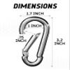 Carabiner Clip 5 Pack - Multipurpose Heavy Duty Carabiner - Carabeaner for Keys - Snap Hooks - Keychain Clips view 3
