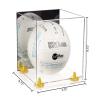 Better Display Cases Acrylic Volleyball Display Case with Mirror, Yellow Risers and Clear Base (B02) view 2