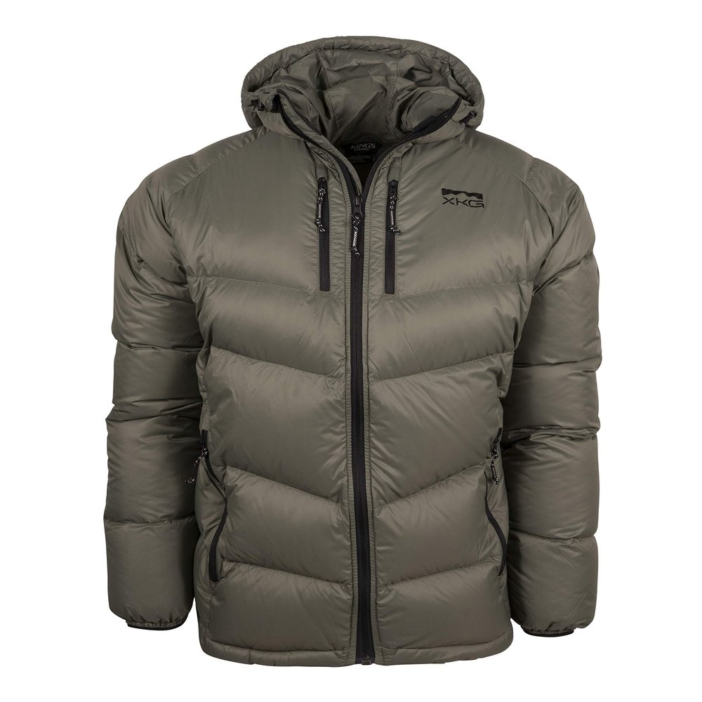 King's Camo XKG Down Hooded Transtion Jacket 800 Fill, Olive, X-Large