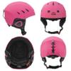 STOMP Ski & Snowboarding Snow Sports Helmet with Build-in Pocket in Ear Pads for Wireless Drop-in Headphone (Matte Pink, Small) view 2
