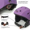 STOMP Ski & Snowboarding Snow Sports Helmet with Build-in Pocket in Ear Pads for Wireless Drop-in Headphone (Matte Purple, Large) view 3