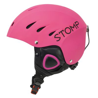 STOMP Ski & Snowboarding Snow Sports Helmet with Build-in Pocket in Ear Pads for Wireless Drop-in Headphone (Matte Pink, Medium)