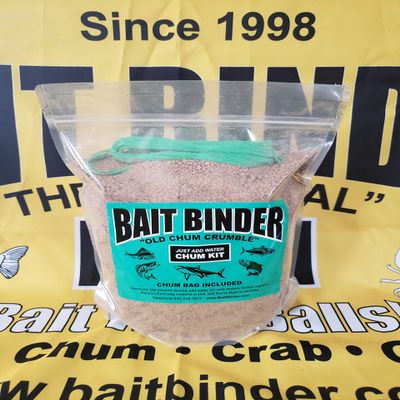 Bait Binder Fish Chum Kit - 'Old Chum Crumble' - 4 LB - Chum Bag Included!