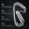 FresKaro 4inches Climbing Carabiner Clips Heavy Duty, UIAA Certified 25kN Auto Locking Carabiners, 7075 Aluminium, Lightweight, Rust Free, for Rappelling, Hiking etc, Spacegray, 3Pack view 3