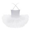 Yartina Kids Grils Ballet Dance Leotard Shiny Sequined Tutu Dress Gymnastics Ballerinas Skirts Dance Wear White 3-4 view 2