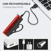 2 Pack LED Bike Tail Light,1200mAh Runtime 50 Hours,USB Rechargeable Bicycle Rear Light,IPX5 Waterproof,5 Light Modes for Adults Kids Men Women Road Mountain view 2