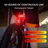 2 Pack LED Bike Tail Light,1200mAh Runtime 50 Hours,USB Rechargeable Bicycle Rear Light,IPX5 Waterproof,5 Light Modes for Adults Kids Men Women Road Mountain view 3