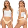 Altheanray Thongs for Women, No Show Womens Thongs Underwear, Ice Silk Thong Bikini Underwear Pack (New3080M- Color) view 3